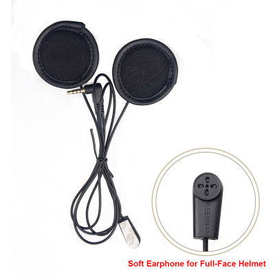 Fodsports Full-Face Helmet Headsets Soft Wire with Clip for V4 V6Pro Bluetooth Integral Helmet Intercom Headphone 3.5 Jack Plug