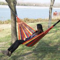 Outdoor Single Canvas Hammock Double Indoor Balcony Chair Hanging F0C2