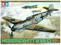 Tamiya ชุดก่อสร้างเครื่องบิน E-3 61050สำหรับ1/48แบบจำลองย่อขนาด,ระบบส่งข้อความ Luftwaffe Messerschmitt Bf 109