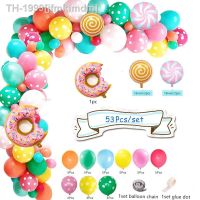 ₪► jfmkfmdm Balões Arch para Decorações de Festa Sorvete Doces Pirulito Aniversário Banner Suprimentos Meninas Crianças Candyland