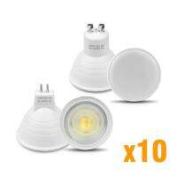 10PCS GU10 MR16 lampara led 220V 7W COB Lamp LED Bulb Spotlight Plastic Aluminum Cool Spot light focos Smart House Bulb Lighting