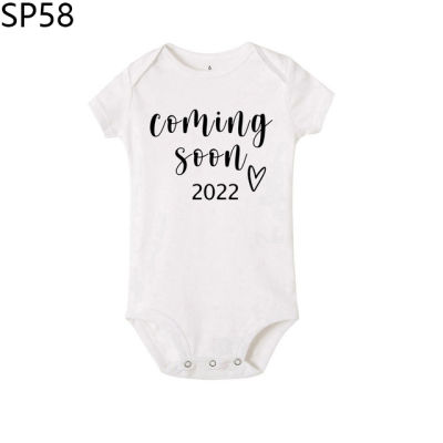 Baby Coming Soon 2022 Simple Print Baby Bodysuit Pregnancy Announcement Boys Girls Baby Toddler Bodysuit Ropa Outfit