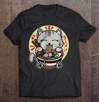 Cat Eat Ramen Noodles Tshirts