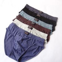 Mens Briefs 100% Cotton Plus Size Men Underwear L/XL/XXL/XXXL/4XL/5XL Mens Breathable Panties 1PCS