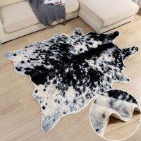 Large Size Cow Printed Faux Leather Rugs Imitation Animal Skin Non-Slip Cowhide Antiskid Mat Carpet for Living Room Home Decor