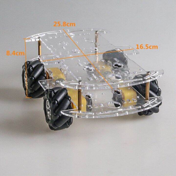 Double Chassis Mecanum Wheel Robot Car Chassis Kit with TT Motor for ...
