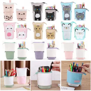 Standing Pencil Case Large Capacity Pen Bag, Multi-Layer Pen Pouch Pencil  Holder Stationery Organizer, Polyester Pencil Bag Storage Box Desk