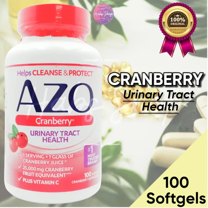 Azo Cranberry Urinary Tract Health 100 Softgels Lazada PH