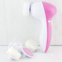 เครื่องล้างหน้า 5in1 beauty care massager สีชมพู-ขาว ประกอบด้วย เครื่องล้างหน้า เครื่องนวดหน้า แปรงล้างหน้านวดหน้า เครื่องขัดหน้า แปรงล้างหน้า