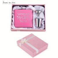 2018 NEW Best Mum gift of stainless steel pink hip flask with funnel 2 shot pink gift box packing , Great gift for mother