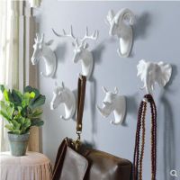 European creative three-dimensional animal head horse rhinoceros elephant sheep deer head wall decorations