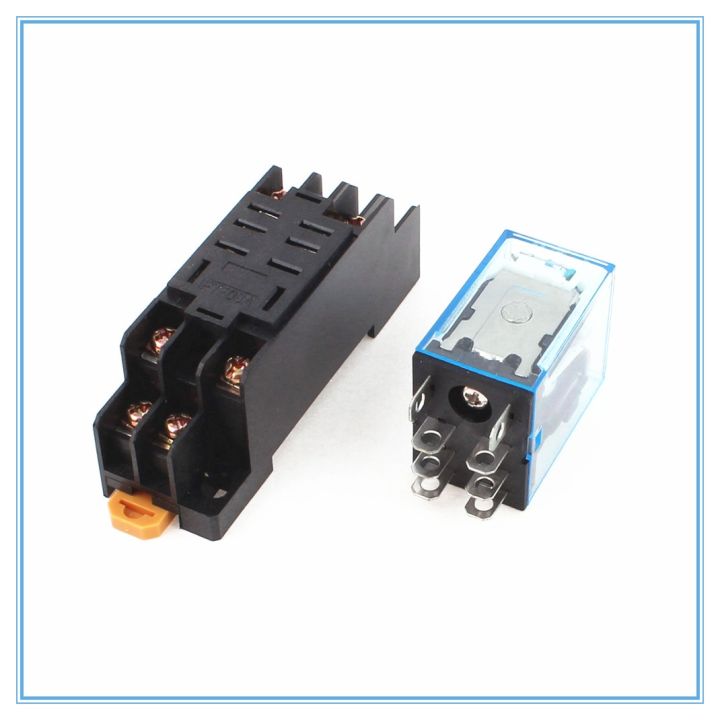 8pin คอยล์10a ไฟฟ้ากระแสสลับ220/240V เครื่องส่งสัญญาณ Dpdt ไฟฟ้า Hhc68a-2z Hh62p Ly2nj พร้อมหลอดไฟอะแดปเตอร์