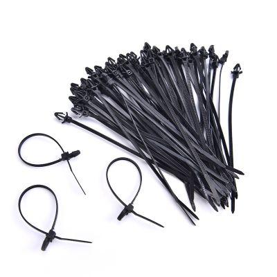 50pcs/100pcs Wire Harness Fastener Cable Clamp Clip Cable Ties Management Car Wire Organizer For Car Corrugated Pipe Car styling