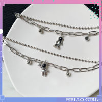 Hello Girl Jewelry Korean Ins Stars Astronaut Pendant Bracelet for Women Hip Hop Multi-layer Lovers Bangles Jewelrys Gift