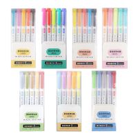 hot！【DT】 5 Colors Headed Highlighter Markers Kawaii Color Fluorescent Pens School   Office Stationery