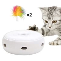 【Factory-direct】 PETS MART mall 2021 Electric Cat Smart Teasing Pet Funny Cat Vocalized Electric Feather Turntable Relief Toys Catching Mouse