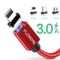 HOT weime428 - / FLOVEME Magnetic Micro USB Cable For iPhone Samsung 3A Fast Charging Data Wire Cord Magnet Charger USB Type C Mobile Phone Cable