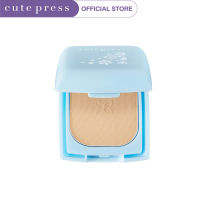 CUTE PRESS แป้งผสมรองพื้น EVORY SNOW WHITENING &amp; OIL CONTROL FOUNDATION POWDER SPF 30 PA++ (ไซส์มินิ)