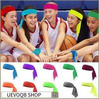 UEVOQB SHOP ไม่ลื่นหลุด กีฬา headbands เชือกผูกเชือก อีลาสติก แถบกันเหงื่อ ของใหม่ ป้องกันเหงื่อเหงื่อ วงผมกว้าง โยคะเล่นโยคะ