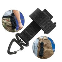 1pc Outdoor Keychain Tactical Clip Keeper Pouch Belt Keychain Webbing Gloves Rope Multifunctional Glove Storage Buckle Nylon