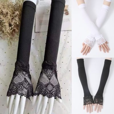 Women Arm guard Sleeve Lace sunscreen Driving sleeves UV Protection Hand arm Cover Long Sports Cycling Arm Sleeves Sleeves