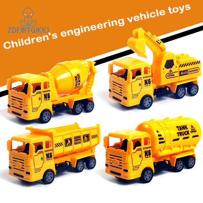 Pull Back Construction Vehicles Creativity Engineering Toys Cute Toddler Truck Toys For Kids Boys Girls