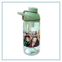 Kids Water Sippy Cup Creative Cartoon with Straws Leakproof Water Bottles Outdoor Portable Demon Slayer Tanjiro Nezuko