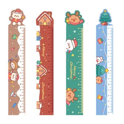 ：“{》 Christmas Cartoon Drawing Magnetic Ruler Measuring Ruler Student Draw Learn Tool
