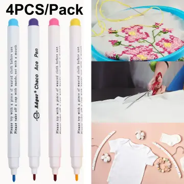 4pcs Water Erasable Pens Fabric Marking Pencil Grommet Ink Soluble Markers  For Cross Stitch