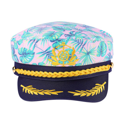 ETEREAUTY Soimiss สไตล์ทะเลหมวกปรับกัปตันหมวกทะเลเรือยอชท์หมวกปักปาร์ตี้ทางทะเลหมวกทะเลธีมหมวก
