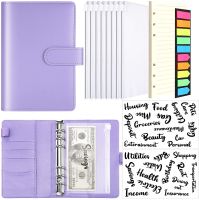 A6 Budget System with 26 Categories Sticker Cash Budget Label 8 Binder Pocket Loose Leaf Paper and Neon Page Makers for Saving