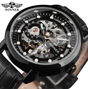 Winner skeleton outlet watch price