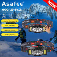 Asafee 810/810S ultra bright headlight outdoor sensing conventional XPE+LED+COB camping safety light with built-in battery Type-C IPX4 waterproof stock