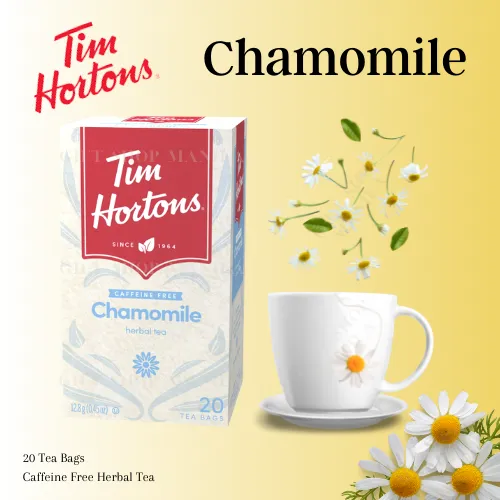 Chamomile Tea Tim Hortons Caffeine Free Herbal Tea Bags 20 Count12.8g/0.45 oz [Expiration Date