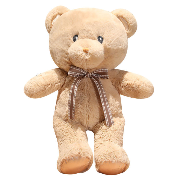 น่ารักตุ๊กตาหมีตุ๊กตาผ้าไหมริบบิ้นหมีนุ่มยัดไส้ของเล่นหมีของเล่นเด็กเด็กสาววันเกิด-b-rinquedos-แต่งงานสาวของขวัญ