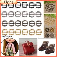 FLYING 20/40pcs ใหม่ล่าสุด Mini Ultra-small 4 สี หัวเข็มขัดไตรไกลด์ หัวเข็มขัดตุ๊กตา DIY ปุ่มเข็มขัดลาย อุปกรณ์เสริมกระเป๋าตุ๊กตา