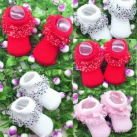 HGL♪Cute Toddler Lace Socks, Baby Girls Princess Dress Socks Warm Cotton Ankle