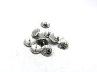 【cw】 30pcs 14mm Zinc metal alloy Sewing Button Metal Buttons Round silver button 【hot】