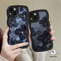 เคสหลังดอกไม้สดเข้ากันได้สำหรับ iphone 14 pro max 7plus 11 13 14 12 pro max xr 6s 7 8 6 14 plus x xs max se 2020 แฟชั่นศิลปะดอกไม้ขอบหยัก soft tpu ฝาครอบโทรศัพท์