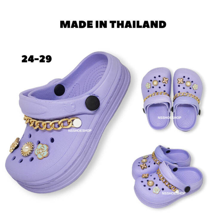 รองเท้าหัวโตเด็กผู้หญิง-clog-โซ๋-b-2022-size-24-29