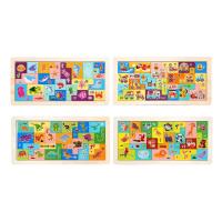 Wooden Puzzles Blocks Brain Teasers Toy Puzzle Blocks Sensory Toys for Kids Colorful Puzzle Blocks Wood Block Puzzles Early Education Intelligence Games Montessori Toys for Preschooler ingenious