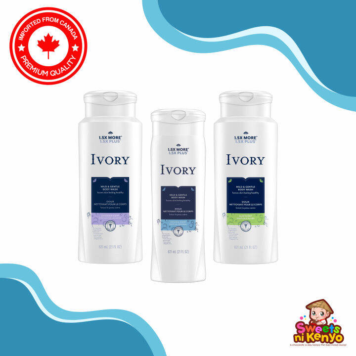[CANADA] Ivory Body Wash 621ML Original / Aloe Scent / Lavender Scent Lazada PH