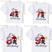 COD DSGRGTRDRT T Shirt Boys T Shirts I’m 3 4 5 6 7 8 9 th year Birthday Spider-man Kids T-shirt Spiderman T-shirts Spidey Tops For Girls-clothing Children Clothes