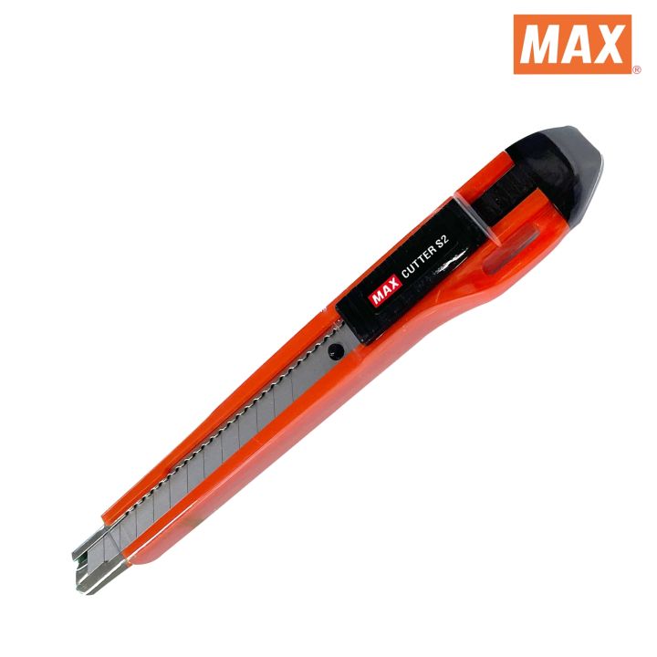 max-แม็กซ์-มีดคัตเตอร์-พลาสติก-max-s2-สีส้ม-size-s-จำนวน-1-อัน