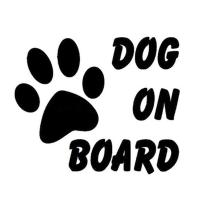 Ninjiayi สติ๊กเกอร์ติดรถ Baby Pet Dog on Board Car Stylish Car Stickers Reflective Warning Sign Dacel