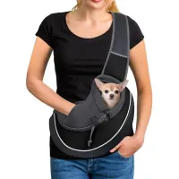 【YF】 Portátil confortável respirável pet transportando saco mão livre crossbody sling carrier para pequenos animais de estimação gato e cachorro