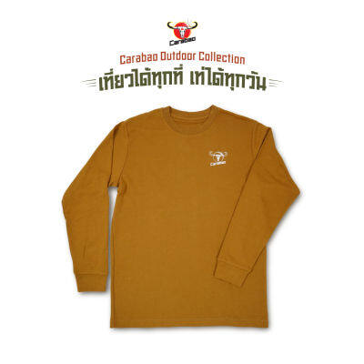 Carabao Outdoor Collection  เสื้อยืดคอกลม แขนยาว จั๊มปลายแขน ผ้า Cotton ใส่สบาย ไม่ร้อน