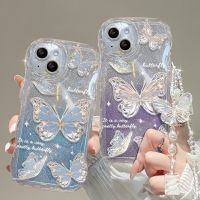 เหมาะสำหรับ Apple 14promax เคสโทรศัพท์13ป้องกันการตก12น่ารัก11pro โปร่งใส Xs/xr Butterfly Dingsheng