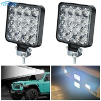 Leepee ไฟ Led ขนาดเล็กสำหรับรถจี๊ป4X4รถ Suv Atv Barra 2ชิ้นสปอตไลท์ส่องทางนอกเมือง12V 24V แท่ง Led 48W