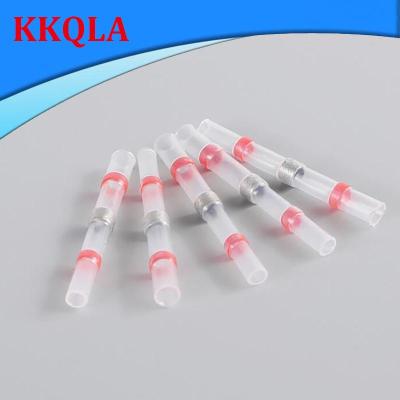 QKKQLA 50pcs Waterproof Electrical Heat Shrink Tube Connector Wire Butt Sleeve Seal Soldering Terminals Insulated AWG 18-22